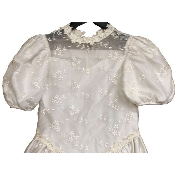 Vintage NICOLE Victorian Style Portrait lace Girls Dress Size 10 - Picture 2 of 7
